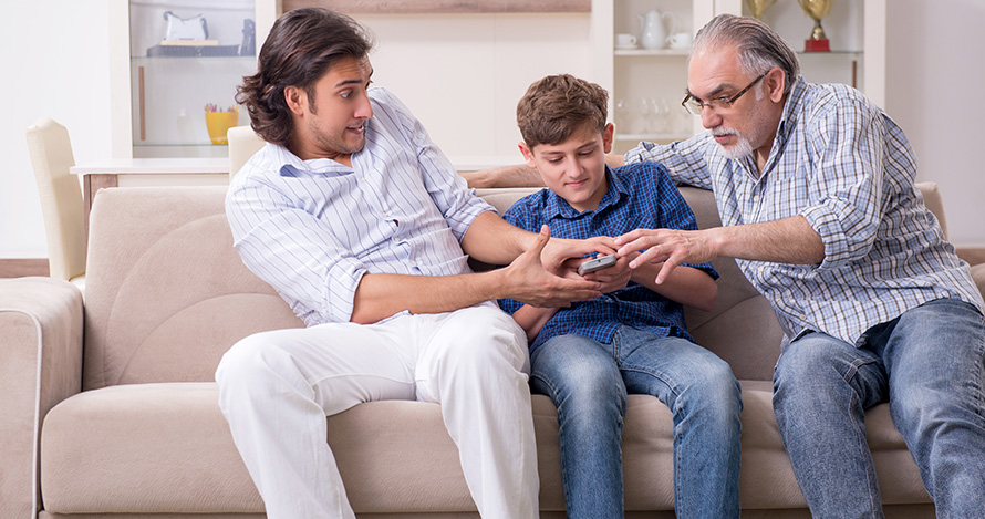 A father and grandfather struggle for control of a child.